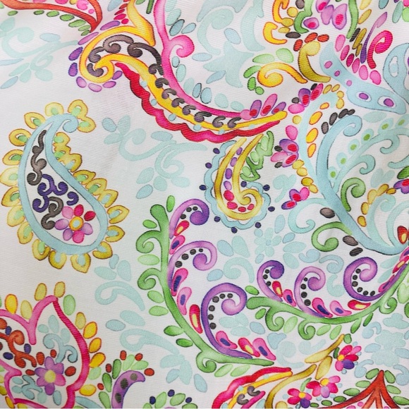 Ciebon Aloia soft tencel midi dress in pastel watercolor paisley print. XS - Picture 7 of 12